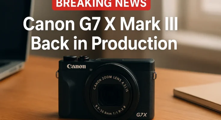 Canon PowerShot G7 X Mark III Is Back
