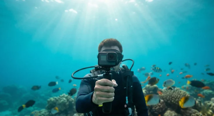 Action Camera for Underwater Shooting
